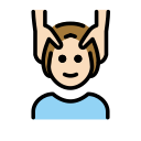 OpenMoji 13.1  💆🏻  Person Getting Massage: Light Skin Tone Emoji