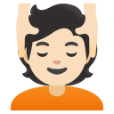 Google (Android 12L)  💆🏻  Person Getting Massage: Light Skin Tone Emoji