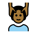 OpenMoji 13.1  💆🏾  Person Getting Massage: Medium-dark Skin Tone Emoji