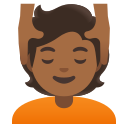Google (Android 12L)  💆🏾  Person Getting Massage: Medium-dark Skin Tone Emoji