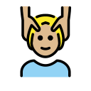 OpenMoji 13.1  💆🏼  Person Getting Massage: Medium-light Skin Tone Emoji