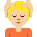 Twitter (Twemoji 14.0)  💆🏼  Person Getting Massage: Medium-light Skin Tone Emoji