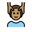 OpenMoji 13.1  💆🏽  Person Getting Massage: Medium Skin Tone Emoji