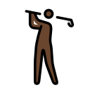 OpenMoji 13.1  🏌🏿  Person Golfing: Dark Skin Tone Emoji