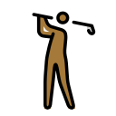 OpenMoji 13.1  🏌🏾  Person Golfing: Medium-dark Skin Tone Emoji