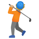 Google (Android 12L)  🏌🏼  Person Golfing: Medium-light Skin Tone Emoji