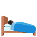Google (Android 12L)  🛌🏿  Person In Bed: Dark Skin Tone Emoji
