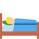 Twitter (Twemoji 14.0)  🛌🏼  Person In Bed: Medium-light Skin Tone Emoji