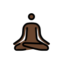 OpenMoji 13.1  🧘🏿  Person In Lotus Position: Dark Skin Tone Emoji