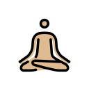 OpenMoji 13.1  🧘🏼  Person In Lotus Position: Medium-light Skin Tone Emoji