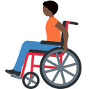 Twitter (Twemoji 14.0)  🧑🏿‍🦽  Person In Manual Wheelchair: Dark Skin Tone Emoji