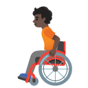 Google (Android 12L)  🧑🏿‍🦽  Person In Manual Wheelchair: Dark Skin Tone Emoji