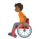 Google (Android 12L)  🧑🏾‍🦽  Person In Manual Wheelchair: Medium-dark Skin Tone Emoji