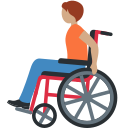 Twitter (Twemoji 14.0)  🧑🏽‍🦽  Person In Manual Wheelchair: Medium Skin Tone Emoji