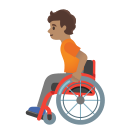 Google (Android 12L)  🧑🏽‍🦽  Person In Manual Wheelchair: Medium Skin Tone Emoji