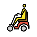 OpenMoji 13.1  🧑‍🦼  Person In Motorized Wheelchair Emoji