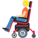 Twitter (Twemoji 14.0)  🧑🏼‍🦼  Person In Motorized Wheelchair: Medium-light Skin Tone Emoji