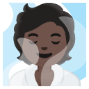 Google (Android 12L)  🧖🏿  Person In Steamy Room: Dark Skin Tone Emoji