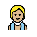 OpenMoji 13.1  🧖🏼  Person In Steamy Room: Medium-light Skin Tone Emoji