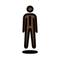 OpenMoji 13.1  🕴🏿  Person In Suit Levitating: Dark Skin Tone Emoji