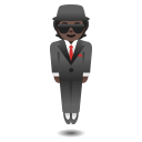 Google (Android 12L)  🕴🏿  Person In Suit Levitating: Dark Skin Tone Emoji