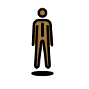 OpenMoji 13.1  🕴🏾  Person In Suit Levitating: Medium-dark Skin Tone Emoji