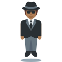 Twitter (Twemoji 14.0)  🕴🏾  Person In Suit Levitating: Medium-dark Skin Tone Emoji