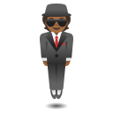 Google (Android 12L)  🕴🏾  Person In Suit Levitating: Medium-dark Skin Tone Emoji