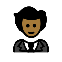 OpenMoji 13.1  🤵🏾  Person In Tuxedo: Medium-dark Skin Tone Emoji