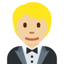 Twitter (Twemoji 14.0)  🤵🏼  Person In Tuxedo: Medium-light Skin Tone Emoji