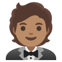 Google (Android 12L)  🤵🏽  Person In Tuxedo: Medium Skin Tone Emoji