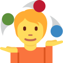 Twitter (Twemoji 14.0)  🤹  Person Juggling Emoji