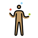 OpenMoji 13.1  🤹🏽  Person Juggling: Medium Skin Tone Emoji