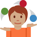 Twitter (Twemoji 14.0)  🤹🏽  Person Juggling: Medium Skin Tone Emoji