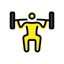 OpenMoji 13.1  🏋️  Person Lifting Weights Emoji