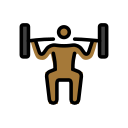 OpenMoji 13.1  🏋🏾  Person Lifting Weights: Medium-dark Skin Tone Emoji