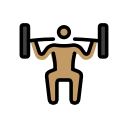 OpenMoji 13.1  🏋🏽  Person Lifting Weights: Medium Skin Tone Emoji