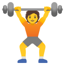 Google (Android 12L)  🏋️  Person Lifting Weights Emoji