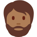 Twitter (Twemoji 14.0)  🧔🏾  Person: Medium-dark Skin Tone, Beard Emoji