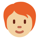Twitter (Twemoji 14.0)  🧑🏼‍🦰  Person: Medium-light Skin Tone, Red Hair Emoji