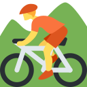 Twitter (Twemoji 14.0)  🚵  Person Mountain Biking Emoji