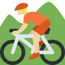 Twitter (Twemoji 14.0)  🚵🏼  Person Mountain Biking: Medium-light Skin Tone Emoji