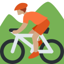 Twitter (Twemoji 14.0)  🚵🏽  Person Mountain Biking: Medium Skin Tone Emoji