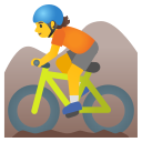 Google (Android 12L)  🚵  Person Mountain Biking Emoji