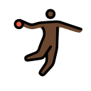 OpenMoji 13.1  🤾🏿  Person Playing Handball: Dark Skin Tone Emoji