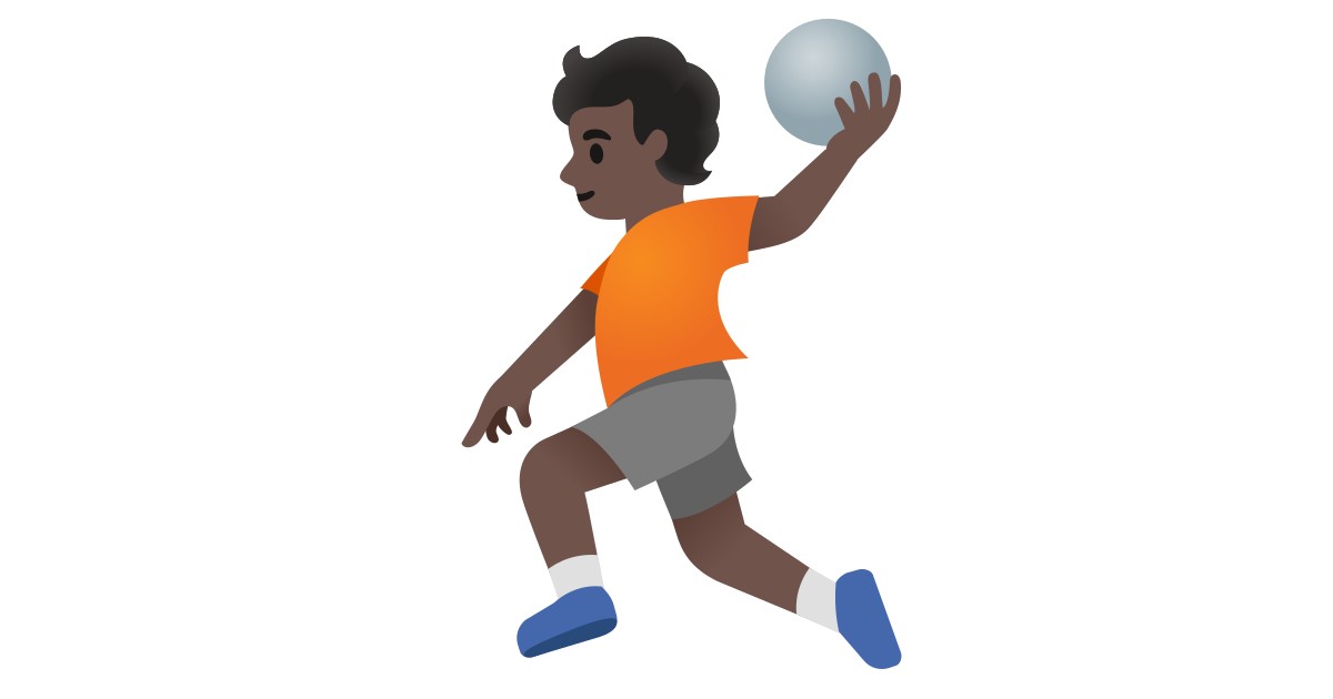 🤾🏿  Person Playing Handball: Dark Skin Tone