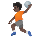 Google (Android 12L)  🤾🏿  Person Playing Handball: Dark Skin Tone Emoji