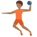 Twitter (Twemoji 14.0)  🤾🏾  Person Playing Handball: Medium-dark Skin Tone Emoji