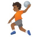 Google (Android 12L)  🤾🏾  Person Playing Handball: Medium-dark Skin Tone Emoji