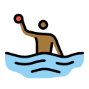 OpenMoji 13.1  🤽🏾  Person Playing Water Polo: Medium-dark Skin Tone Emoji